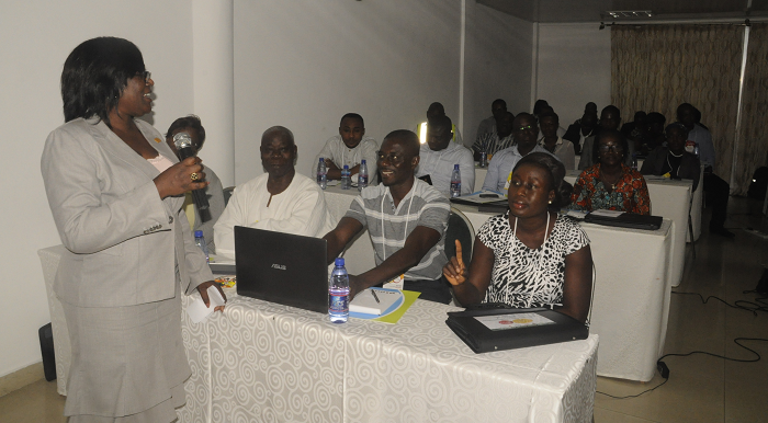 Mrs May Obiri Yeboah (left), the Executive Director of the National Road Safety Commission, addressing the participants at the International road safety workshop in Accra. Picture: GABRIEL AHIABOR Mrs May Obiri Yeboah (left), the Executive Director of the National Road Safety Commission, addressing the participants at the International road safety workshop in Accra. Picture: GABRIEL AHIABOR